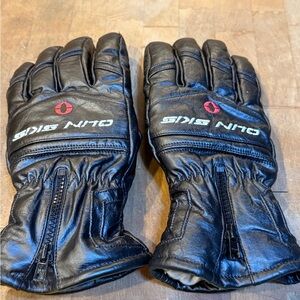Vintage Olin Skies Black Ski Gloves Men’s SZ L
